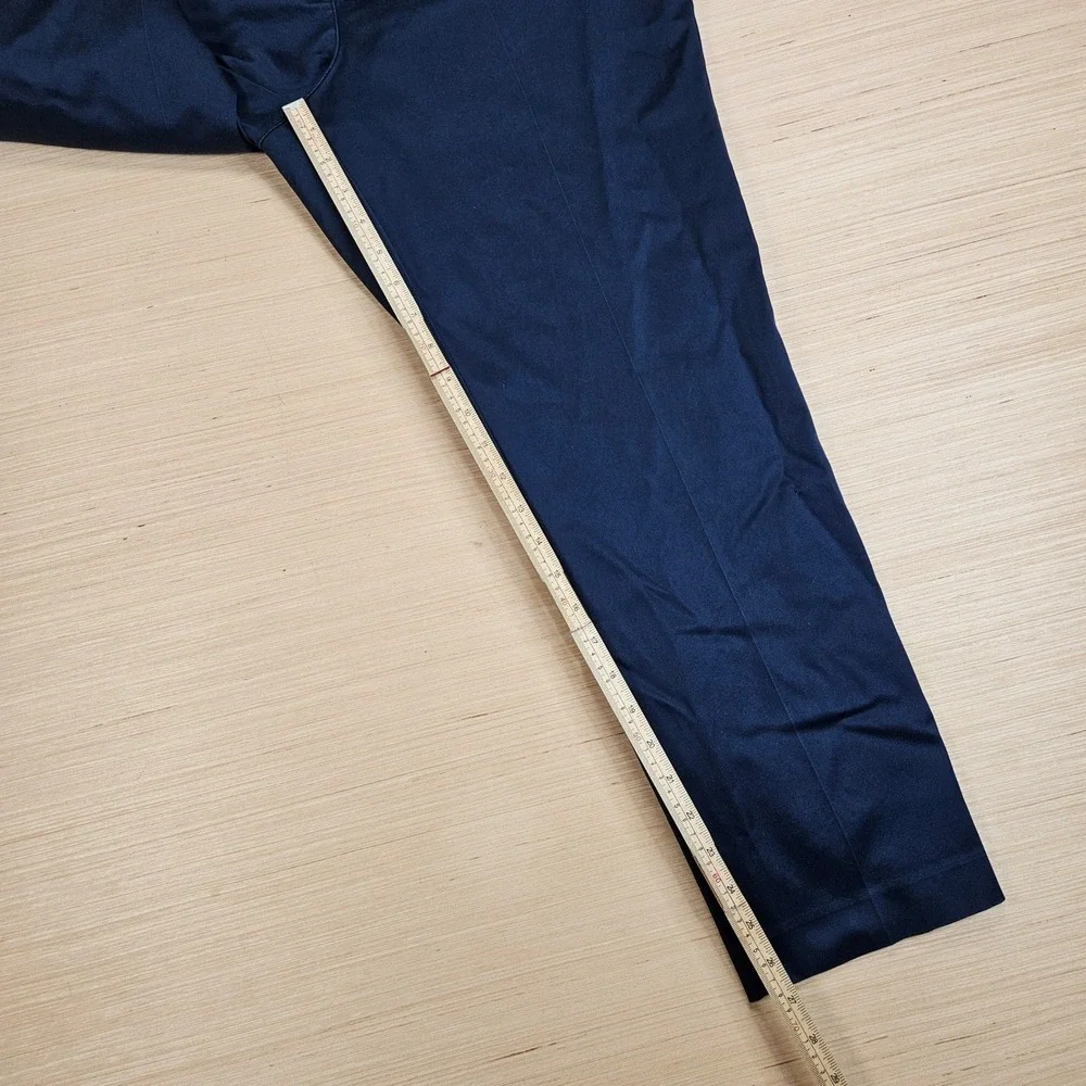 Orvis Chino Pants Women 16 Blue‎ Cotton Blend Stretch Straight Leg Workwear